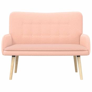 2-Sitzer Sofa Rosa 115 x 61 x 87 cm Bouclé