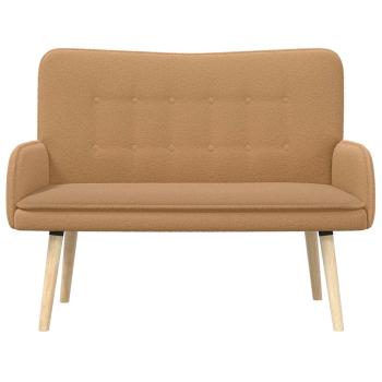 2-Sitzer Sofa Beige 115 x 61 x 87 cm Bouclé