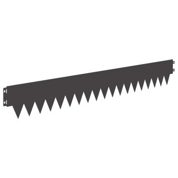 Rasenkante 50 stk. 103 x 15 cm Stahl Schwarz