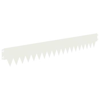 Rasenkante 30 stk. 103 x 15 cm Stahl Weiß