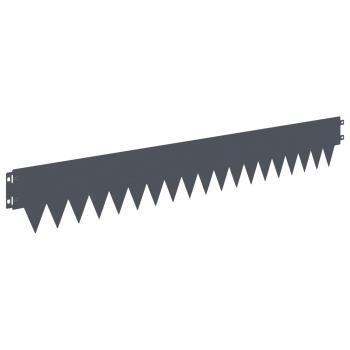 Rasenkante 50 stk. 103 x 15 cm Stahl Anthrazit