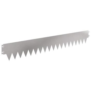 Rasenkante 10 stk. 103 x 15 cm Stahl Silber