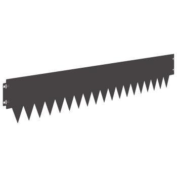 Rasenkante 10 stk. 103 x 20 cm Stahl Schwarz