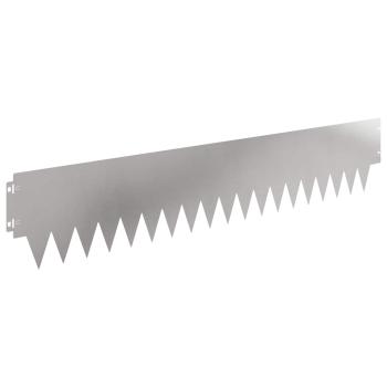 Rasenkante 20 stk. 103 x 20 cm Stahl Silber