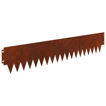 Rasenkante 30 stk. 103 x 20 cm Stahl Rostoptik