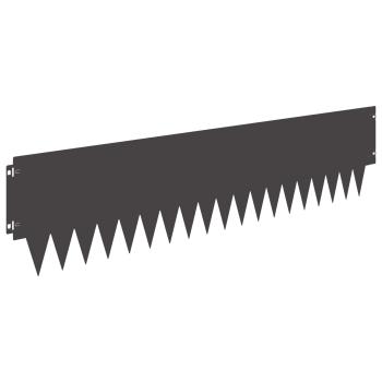 Rasenkante 10 stk. 103 x 25 cm Stahl Schwarz