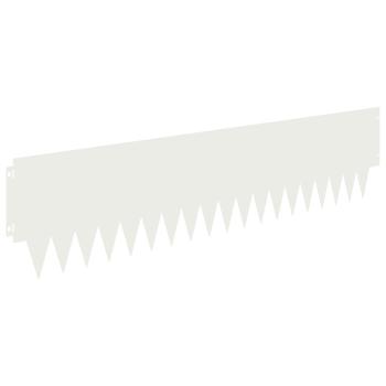 Rasenkante 20 stk. 103 x 25 cm Stahl Weiß