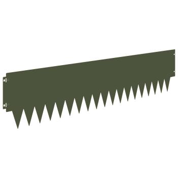 Rasenkante 20 stk. 103 x 25 cm Stahl Olivgrün