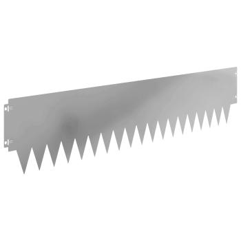 Rasenkante 10 stk. 103 x 25 cm Stahl Silber