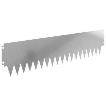 Rasenkante 20 stk. 103 x 25 cm Stahl Silber
