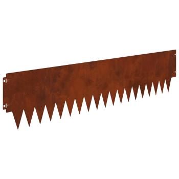 Rasenkante 20 stk. 103 x 25 cm Stahl Rostoptik