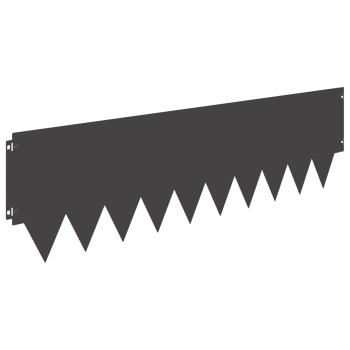 Rasenkante 20 stk. 103 x 30 cm Stahl Schwarz