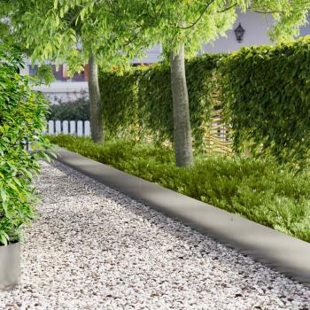 ARDEBO.de - Rasenkante 20 stk. 103 x 30 cm Stahl Silber