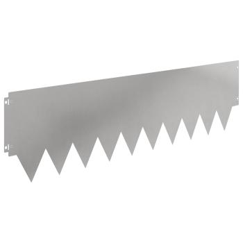 Rasenkante 20 stk. 103 x 30 cm Stahl Silber