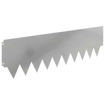 Rasenkante 20 stk. 103 x 30 cm Stahl Silber