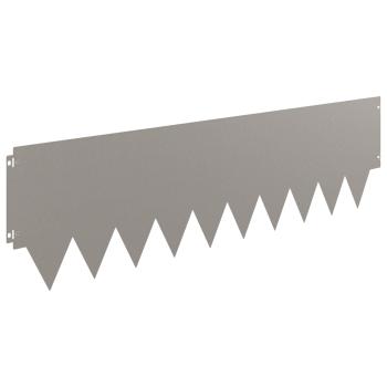 Rasenkante 10 stk. 103 x 30 cm Stahl Rostoptik