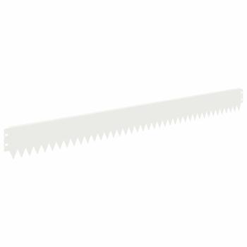 Rasenkante 30 stk. 103 x 10 cm Stahl Weiß