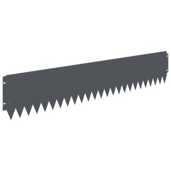 Rasenkante 10 stk. 103 x 20 cm Stahl Anthrazit