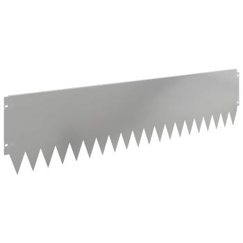 Rasenkante 10 stk. 103 x 25 cm Stahl Silber