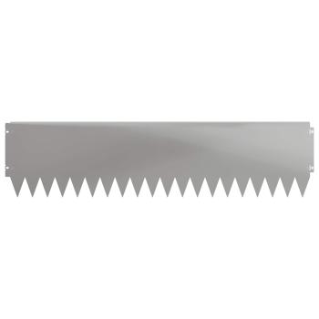 Rasenkante 20 stk. 103 x 25 cm Stahl Silber