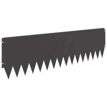 Rasenkante 10 stk. 103 x 30 cm Stahl Schwarz