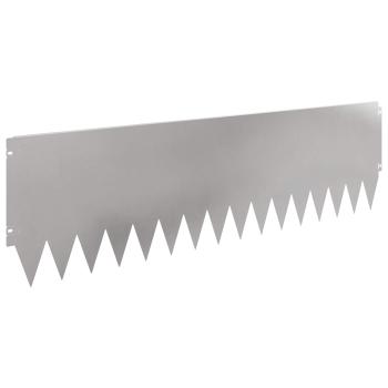 Rasenkante 10 stk. 103 x 30 cm Stahl Silber