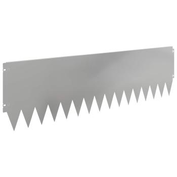 Rasenkante 10 stk. 103 x 30 cm Stahl Silber