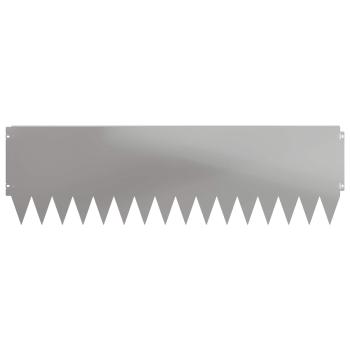 Rasenkante 10 stk. 103 x 30 cm Stahl Silber