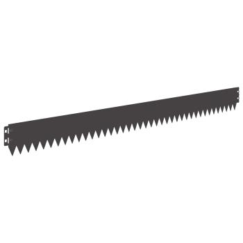 Rasenkante 50 stk. 103 x 10 cm Stahl Schwarz