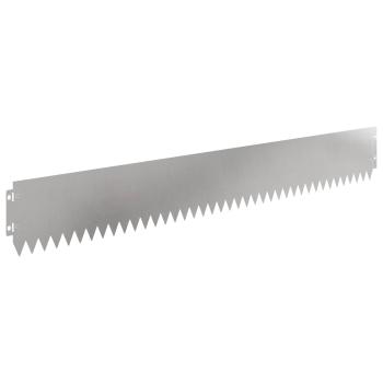 Rasenkante 20 stk. 103 x 15 cm Stahl Silber