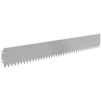 Rasenkante 30 stk. 103 x 15 cm Stahl Silber