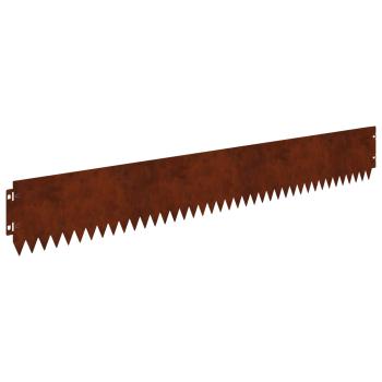 Rasenkante 30 stk. 103 x 15 cm Stahl Rostoptik