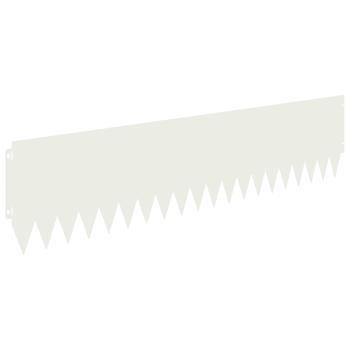 Rasenkante 20 stk. 103 x 25 cm Stahl Weiß