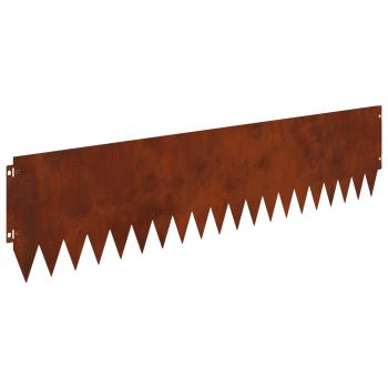 Rasenkante 20 stk. 103 x 25 cm Stahl Rostoptik