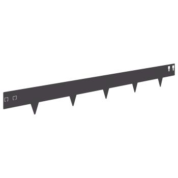 Raseneinfassung 50 stk. 100 x 12 cm Stahl Schwarz