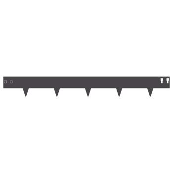 Raseneinfassung 50 stk. 100 x 12 cm Stahl Schwarz