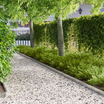 ARDEBO.de - Raseneinfassung 20 Stk. 100 x 12 cm Stahl Silber