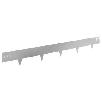 Raseneinfassung 20 Stk. 100 x 12 cm Stahl Silber
