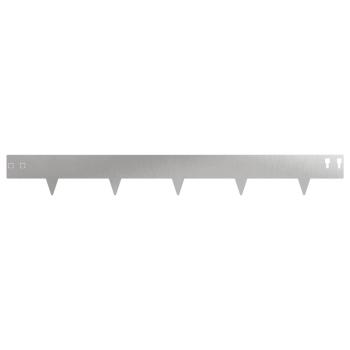 Raseneinfassung 20 Stk. 100 x 12 cm Stahl Silber