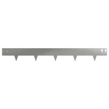 Raseneinfassung 20 stk. 100 x 12 cm Stahl Silber
