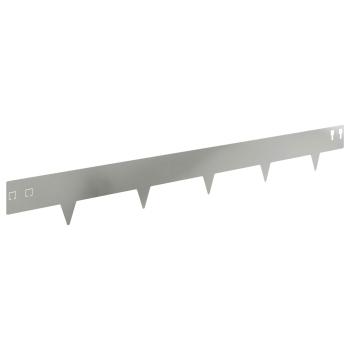 Raseneinfassung 30 stk. 100 x 12 cm Stahl Silber