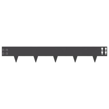 Raseneinfassung 50 stk. 100 x 15 cm Stahl Schwarz