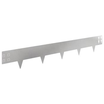 Raseneinfassung 30 Stk. 100 x 15 cm Stahl Silber
