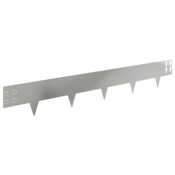 Raseneinfassung 10 stk. 100 x 15 cm Stahl Silber