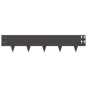 Raseneinfassung 10 stk. 100 x 20 cm Stahl Schwarz