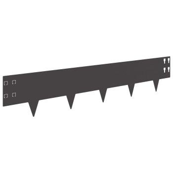 Raseneinfassung 30 stk. 100 x 20 cm Stahl Schwarz