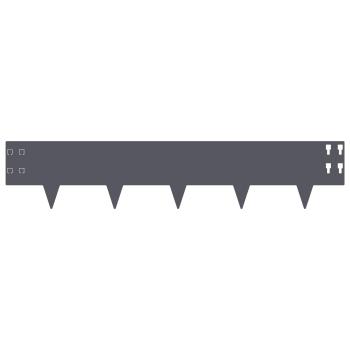 Raseneinfassung 50 stk. 100 x 20 cm Stahl Anthrazit