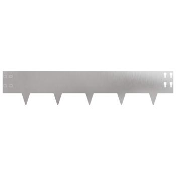 Raseneinfassung 20 Stk. 100 x 20 cm Stahl Silber
