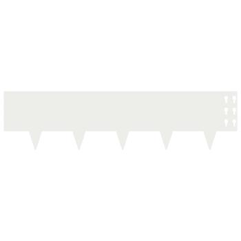 Raseneinfassung 20 Stk. 100 x 25 cm Stahl Weiß