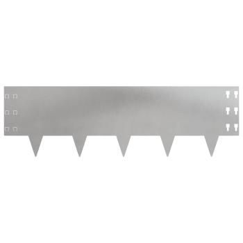 Raseneinfassung 30 Stk. 100 x 30 cm Stahl Silber